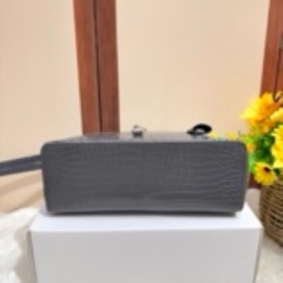wholesale quality loro piana extra bag l27 alligator crystal grey silver hardware